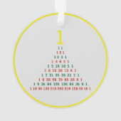 Pascal's driehoek kerstboom ornament (achterkant)