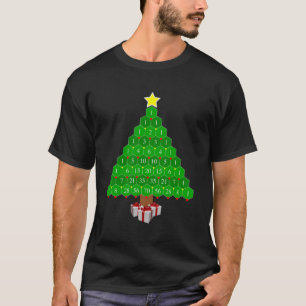 Pascal's driehoek Wiskunde kerstboom T-shirt
