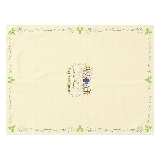 Pascha 52/70" Tafelkleed "Passover Chag Sameach" (Voorkant (Horizontaal))