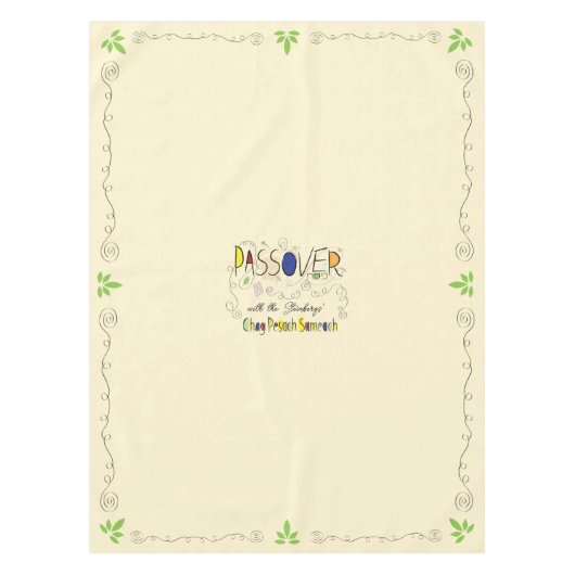 Pascha 52/70" Tafelkleed "Passover Chag Sameach" (Voorkant)
