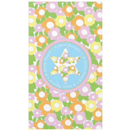 Pascha 60" x 104" tafelkleed "Een lief pascha" (Voorkant)