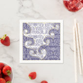 Pascha Cocktail servetten Gold Star/Paarse (Insitu)