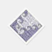 Pascha Cocktail servetten Gold Star/Paarse (Hoek)