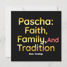 Pascha Faith Family and Tradition Christian Easter Kaart