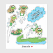 Pascha Hoppy Pascha Custom Shaped Stickers (Vel)