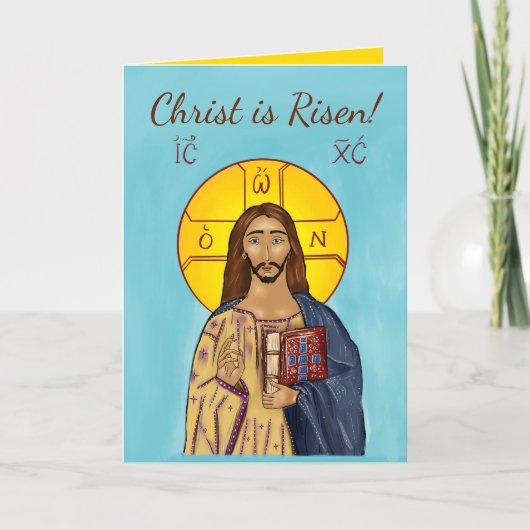 Pascha kaart (Icoon van Christus 2) (Voorkant)