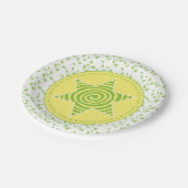 Pascha papier Bord "Groen/geel blad ontwerp" (Gekanteld)