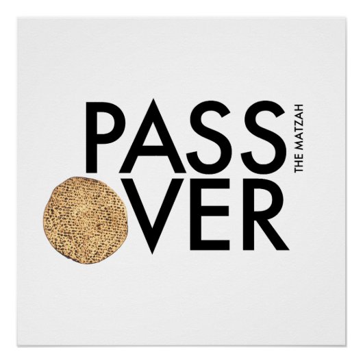 Pascha - PASS de matzah OVER - Seder Pesach Perfect Poster (Voorkant)