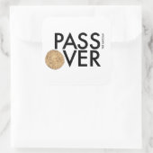 Pascha - PASS de matzah OVER - Seder Pesach Vierkante Sticker (Tas)