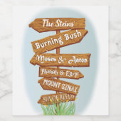 Pascha Personaliseer Tekenen van de Tijd Wijn Etiket (Enkel label)