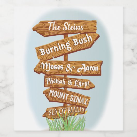 Pascha Personaliseer Tekenen van de Tijd Wijn Etiket (Enkel label)