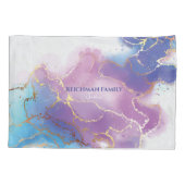 Pascha Seder Waterverf Gold Agaat gepersonaliseerd Kussensloop (Achterkant)