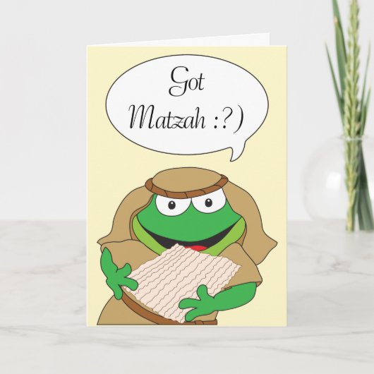 Pascha Wenskaart "Got Matzah" Kaart (Voorkant)