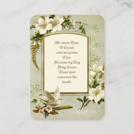 Paschal Prayer, paasherrijzender Heilige Kaarten Visitekaartje