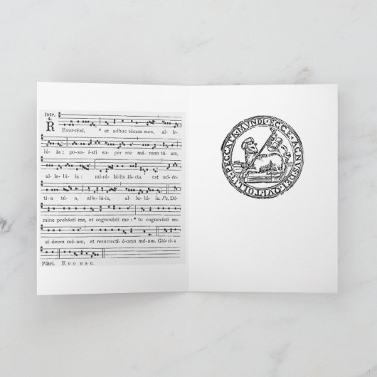 Paschalis Scida in Dominica Resurrectionis Feestdagen Kaart (Binnen)