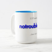 pasdetroubleday! Mug café Two-Tone (Devant gauche)