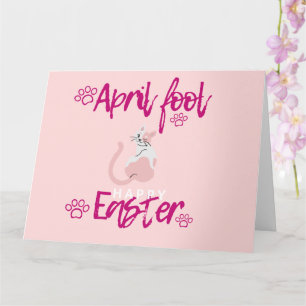 Pasen 1 april grap cadeau kat ei paasgrappig  kaart