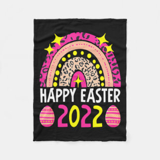 Pasen 2022 regenboog schattig gelukkig pasen 2022 fleece deken