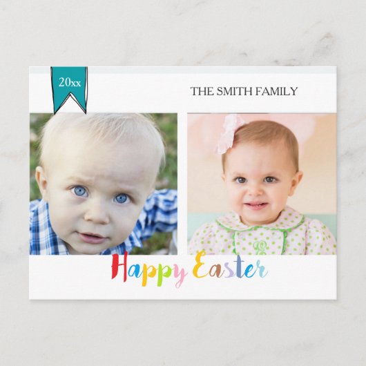 Pasen 2 fotobriefkaarten feestdagenkaart (Voorkant)