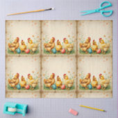  Pasen 3 Little Chicken Holiday Collectie Tissuepapier (Craft)
