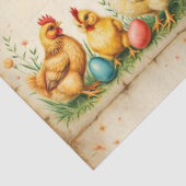  Pasen 3 Little Chicken Holiday Collectie Tissuepapier (Detail)