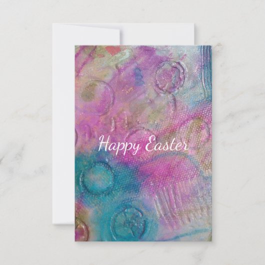Pasen Abstract Gemengde Techniek Kaart (Voorkant)