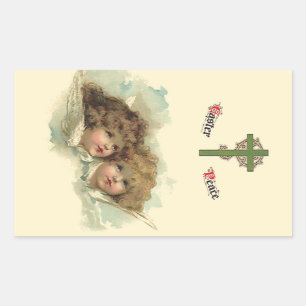  Pasen, Angelic Angels Clouds in de hemel Rechthoekige Sticker