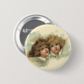 Pasen, Angelic Angels Clouds in de hemel Ronde Button 5,7 Cm (Voorkant /achterkant)