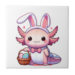 Pasen Axolotl Konijnenoren Eieren T-Shirt Tegeltje