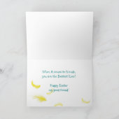 Pasen/Beste Vriend - Chick Feestdagen Kaart (Binnen)