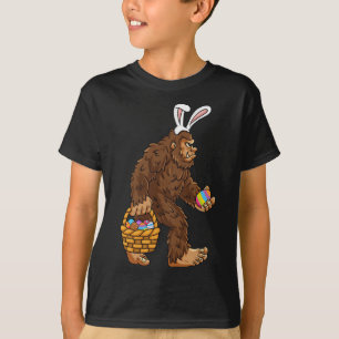 Pasen Bigfoot met eiermand Fun Boys Kinder Sasqu T-shirt
