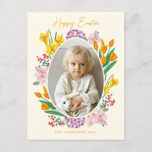 Pasen bloemen foto vakantiekaart briefkaart