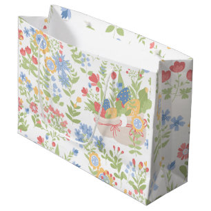 Pasen Bloemen Lente Patroon Modern Groot Cadeauzakje