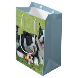 Pasen Boston Terriers medium Gift Bag Medium Cadeauzakje