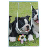 Pasen Boston Terriers medium Gift Bag Medium Cadeauzakje (Achterkant)