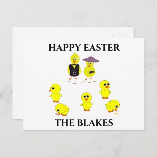 Pasen briefkaart gepersonaliseerd. (Voorkant / Achterkant)