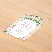 Pasen Brunch Acryl uitnodiging Acryl Uitnodigingen (Laagn)