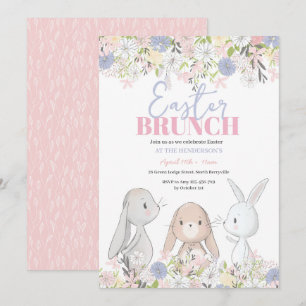 Pasen Brunch Bunny Uitnodiging