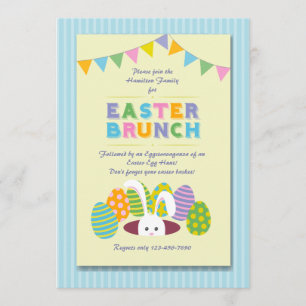 Pasen Brunch Bunny Uitnodiging