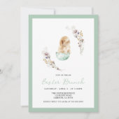 Pasen Brunch Cute Bunny Kaart (Voorkant)