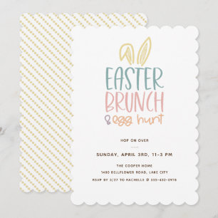 Pasen Brunch Egg Hunt Bunny Ears Kaart
