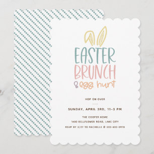 Pasen Brunch Egg Hunt Bunny Ears Kaart