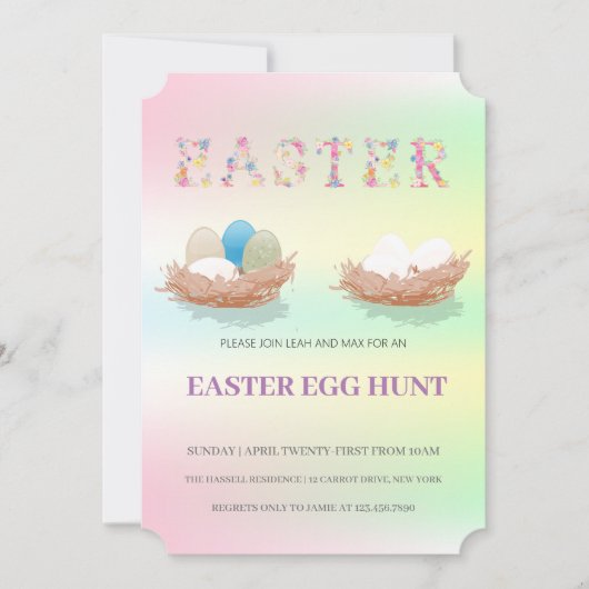 Pasen Brunch Egg Hunt Kaart (Voorkant)
