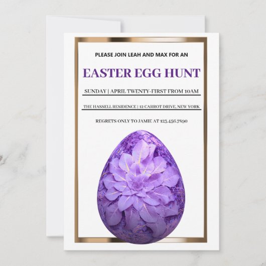 Pasen Brunch Egg Hunt Kaart (Voorkant)