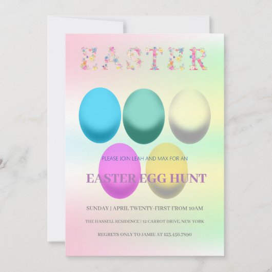 Pasen Brunch Egg Hunt Kaart (Voorkant)