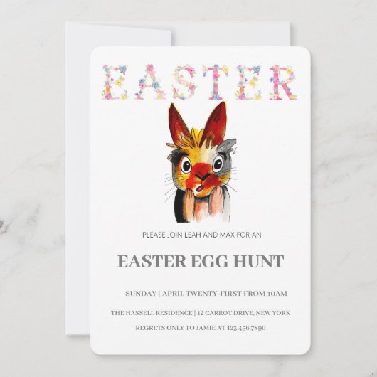 Pasen Brunch Egg Hunt Kaart (Voorkant)