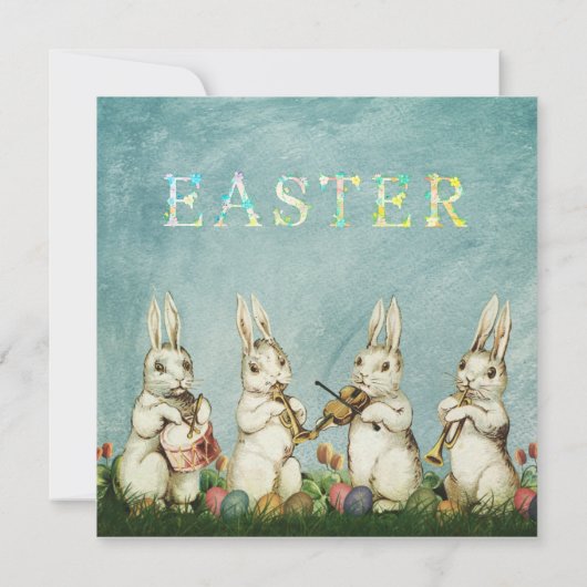 Pasen Brunch , Egg Hunt Uitnodiging (Achterkant)