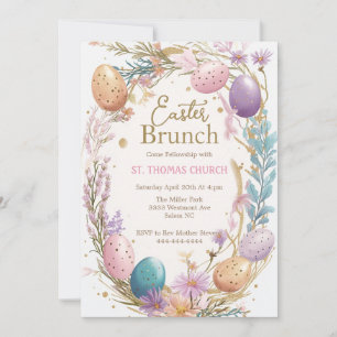 Pasen brunch eierenjacht feest Pasen Kaart