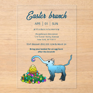 Pasen brunch & Eierenjacht Uitnodiging Acryl Uitnodigingen