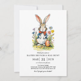 Pasen brunch & eierenjacht | Wildflower Bunny Kaart